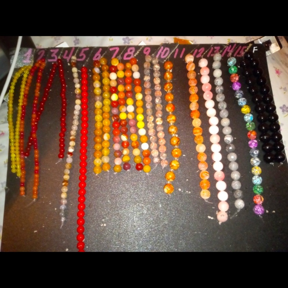 (F) semi precious stone beads